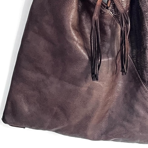 Johnny Was  RARE Taupe Slouchy Leather Bag - Picture 10 of 15